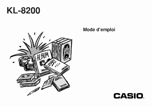 Mode d'emploi CASIO KL-8200