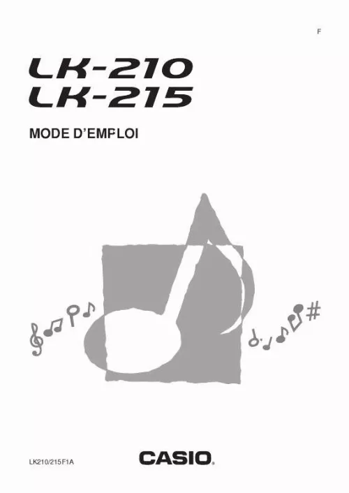 Mode d'emploi CASIO LK-210