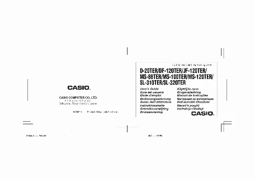 Mode d'emploi CASIO MS-120-EM