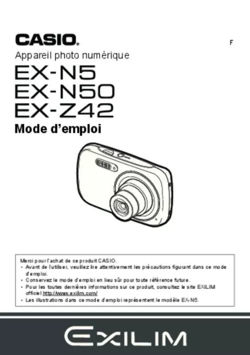 Mode d'emploi CASIO N50