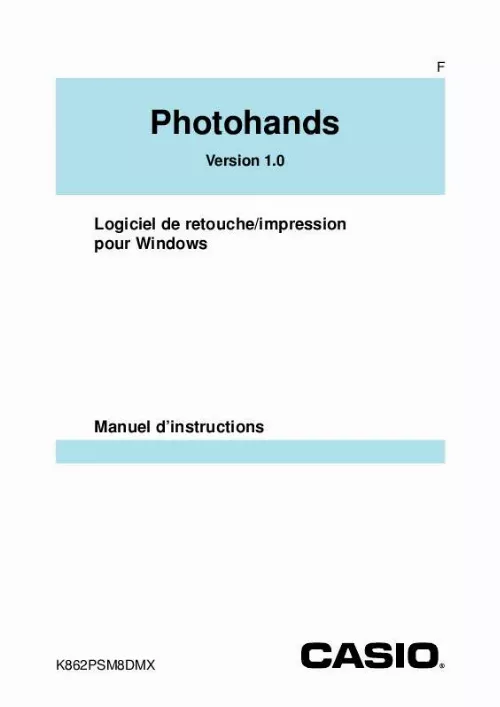 Mode d'emploi CASIO PHOTOHANDS