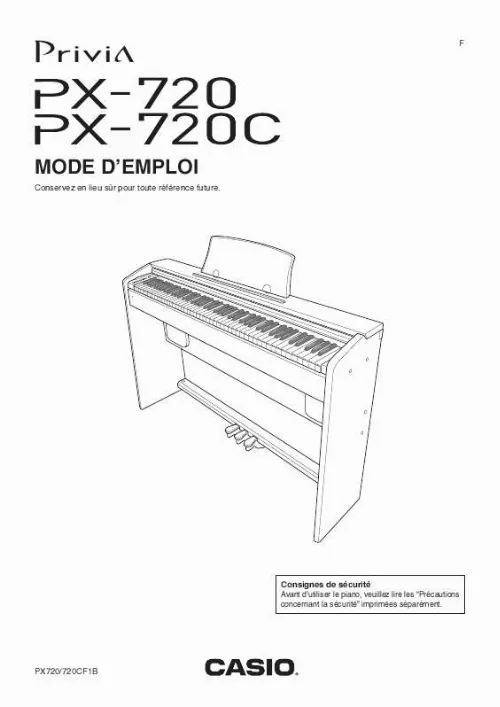 Mode d'emploi CASIO PX-720