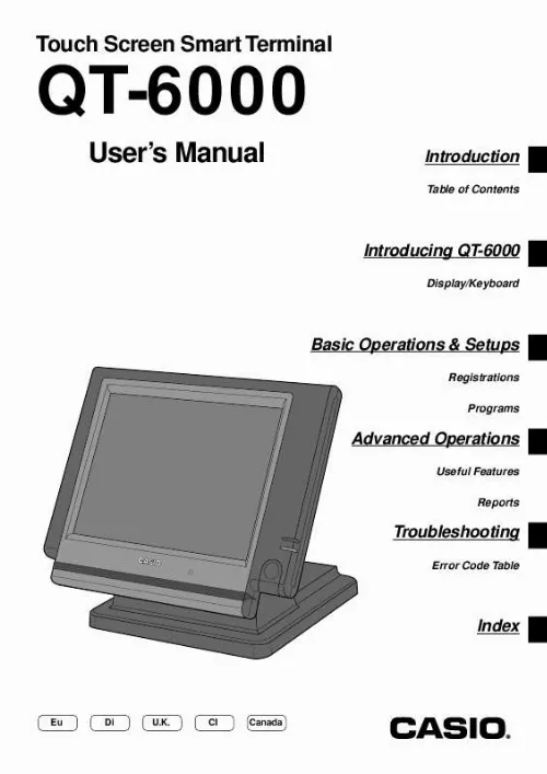 Mode d'emploi CASIO QT-6000