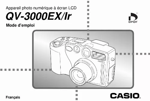 Mode d'emploi CASIO QV3000EX-IR