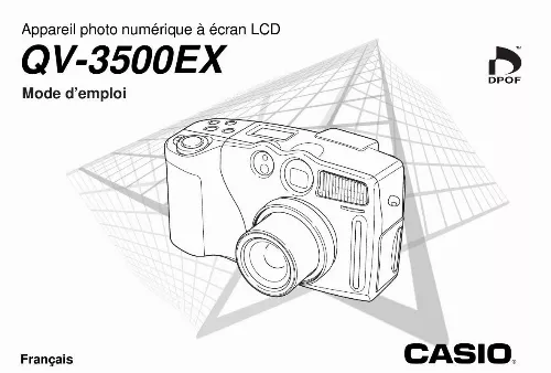 Mode d'emploi CASIO QV3500EXILIM EX-
