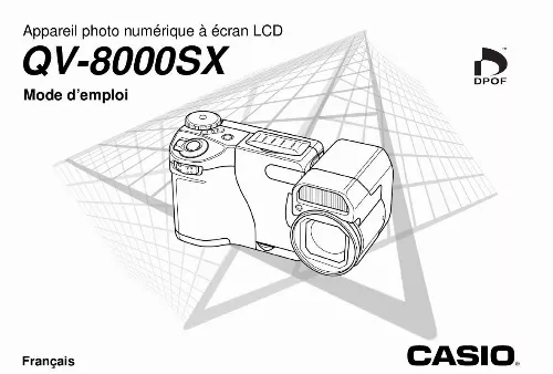 Mode d'emploi CASIO QV-8000SX