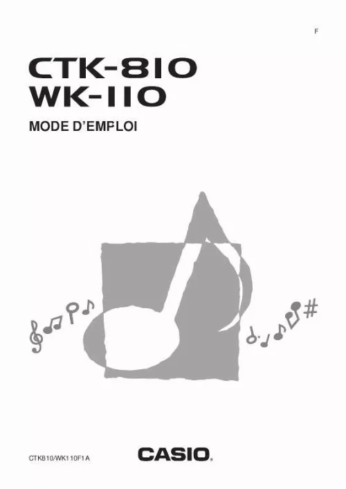 Mode d'emploi CASIO WK-110