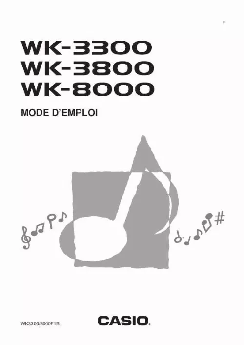 Mode d'emploi CASIO WK-3300