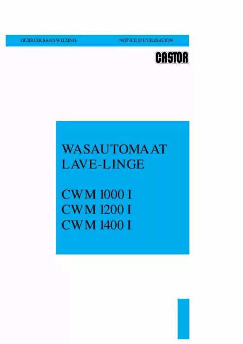 Mode d'emploi CASTOR CWM1000I