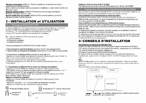 Mode d'emploi CGV MODULINE PRO