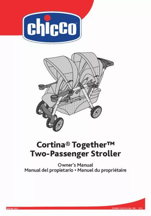Mode d'emploi CHICCO CORTINA TOGETHER TWO-PASSENGER STROLLER