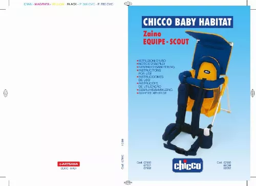 Mode d'emploi CHICCO EQUIPE -SCOUT