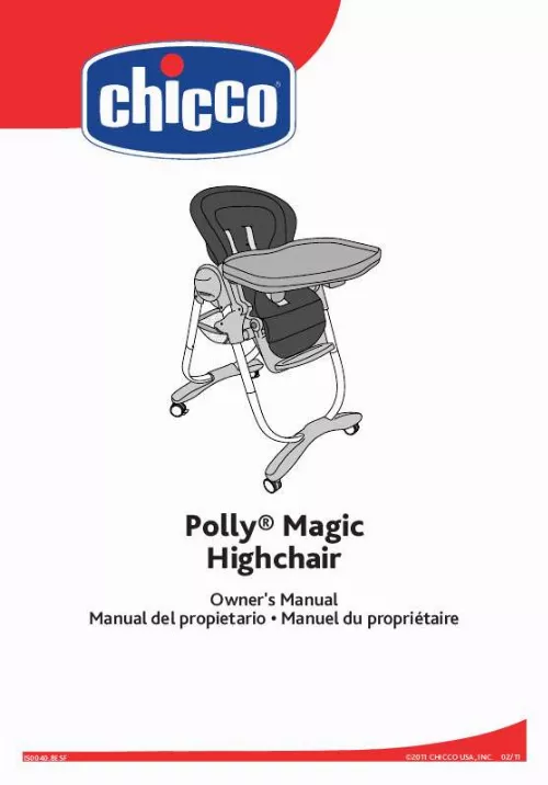 Mode d'emploi CHICCO POLLY MAGIC HIGHCHAIR