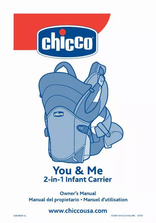 Mode d'emploi CHICCO YOU AND ME