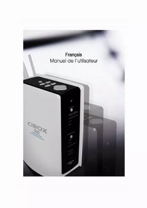 Mode d'emploi CIBOX WIRELESS CINE BOX HD