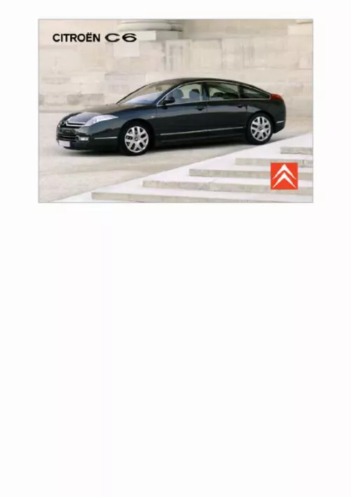 Mode d'emploi CITROEN C6