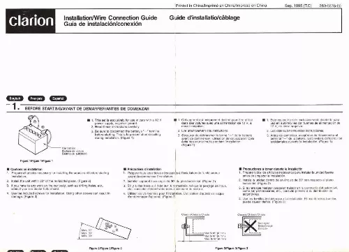 Mode d'emploi CLARION 280-6576-00