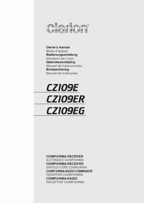 Mode d'emploi CLARION CZ109ER