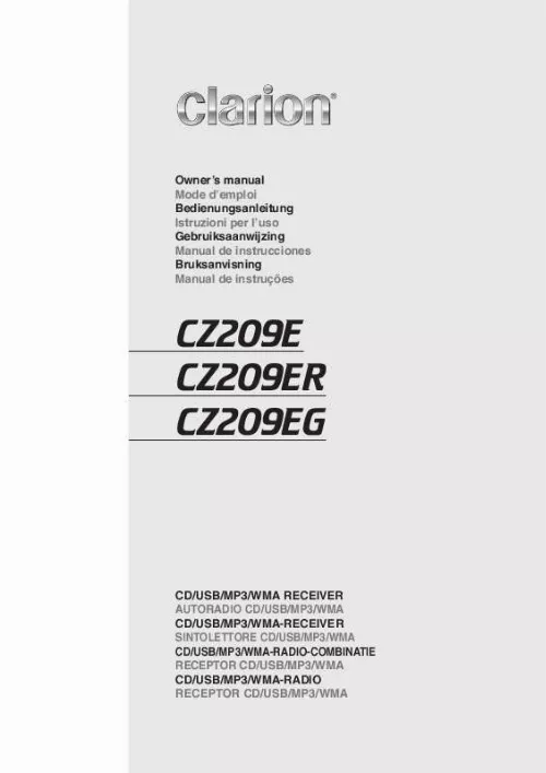 Mode d'emploi CLARION CZ209EG