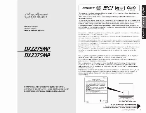 Mode d'emploi CLARION DXZ375MP