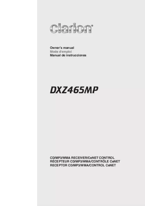 Mode d'emploi CLARION DXZ465MP