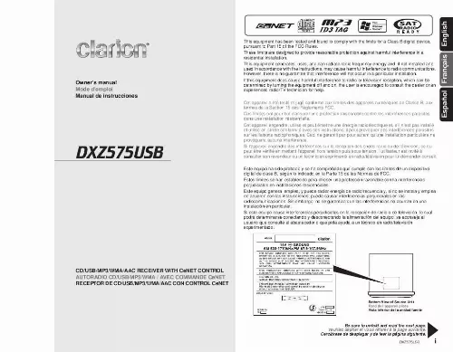 Mode d'emploi CLARION DXZ575USB