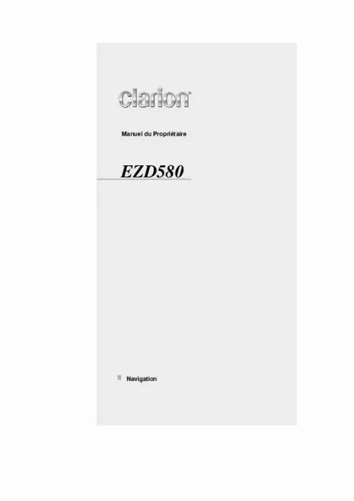 Mode d'emploi CLARION EZD580