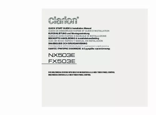 Mode d'emploi CLARION FX503E