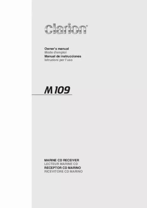 Mode d'emploi CLARION M109