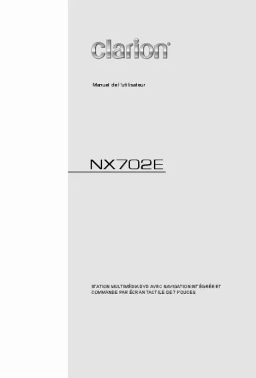 Mode d'emploi CLARION NX702E