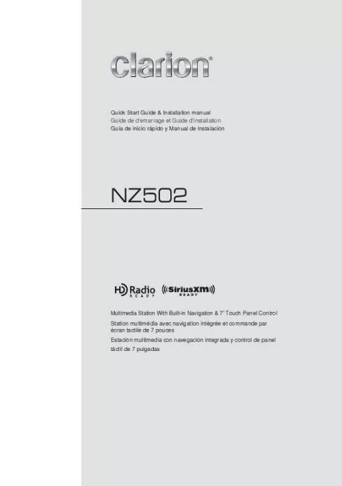 Mode d'emploi CLARION NZ502