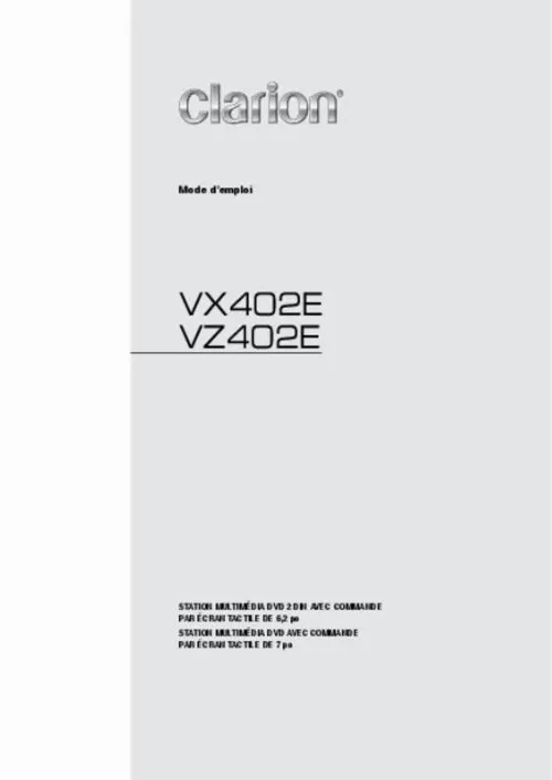 Mode d'emploi CLARION VX402E