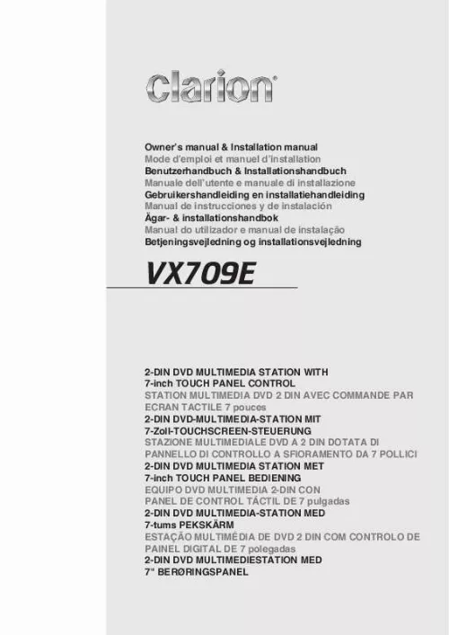 Mode d'emploi CLARION VX709E