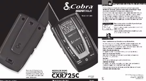 Mode d'emploi COBRA CXR725C