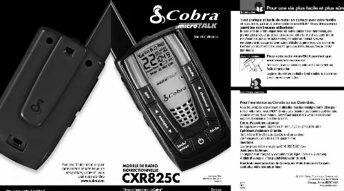 Mode d'emploi COBRA CXR825C