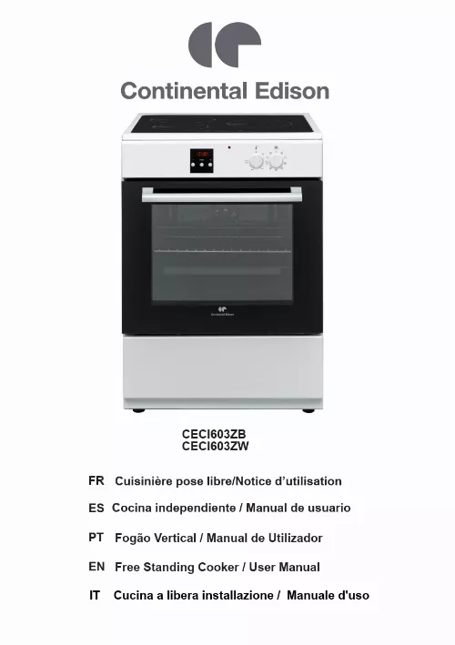 Mode d'emploi CONTINENTAL EDISON CECI603ZB