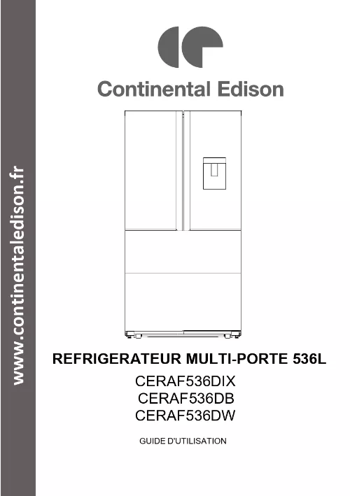 Mode d'emploi CONTINENTAL EDISON CERAF536DB