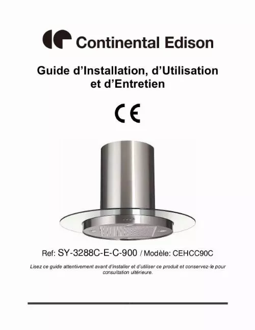Mode d'emploi CONTINENTAL EDISON SY-3288C-E-C-900