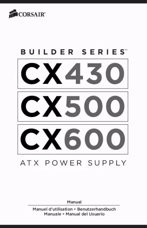 Mode d'emploi CORSAIR BUILDER CX430
