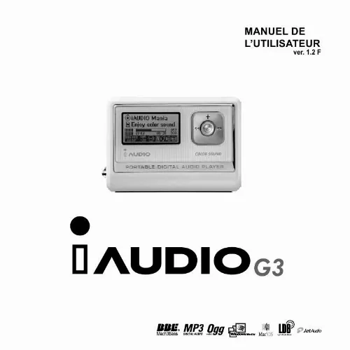 Mode d'emploi COWON IAUDIO G3