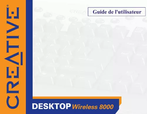 Mode d'emploi CREATIVE DESKTOP WIRELESS 8000