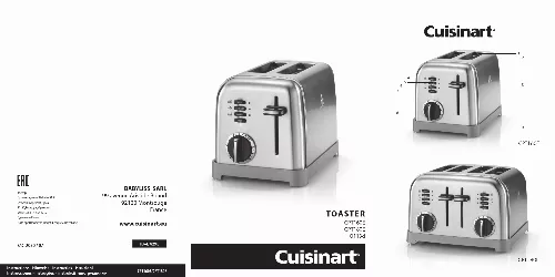 Mode d'emploi CUISINART TOASTER CPT160E