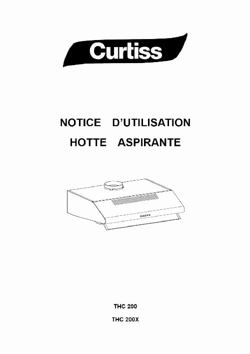 Mode d'emploi CURTISS THC200X