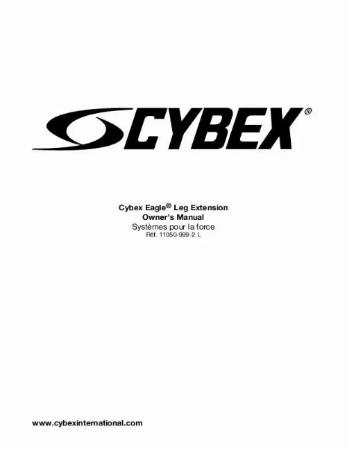 Mode d'emploi CYBEX INTERNATIONAL 11050_LEG EXTENSION