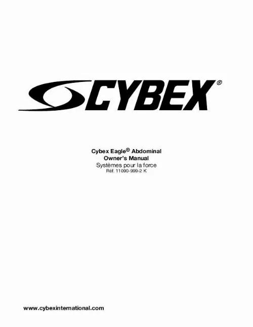 Mode d'emploi CYBEX INTERNATIONAL 11090_ABDOMINAL