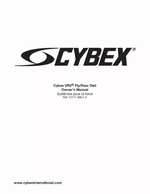 Mode d'emploi CYBEX INTERNATIONAL 12111 FLY