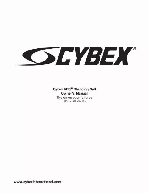 Mode d'emploi CYBEX INTERNATIONAL 12120 CALF