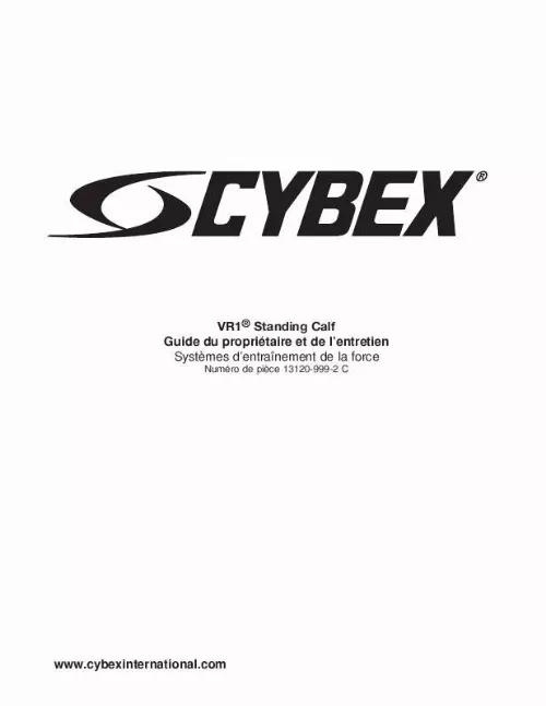 Mode d'emploi CYBEX INTERNATIONAL 13120 STANDING CALF