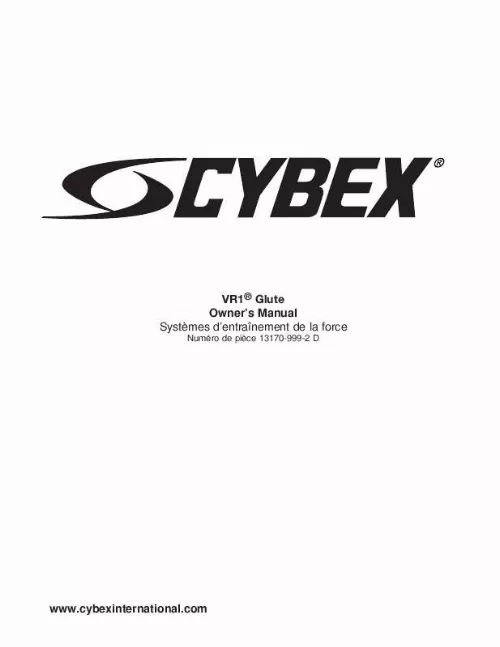 Mode d'emploi CYBEX INTERNATIONAL 13170 GLUTE