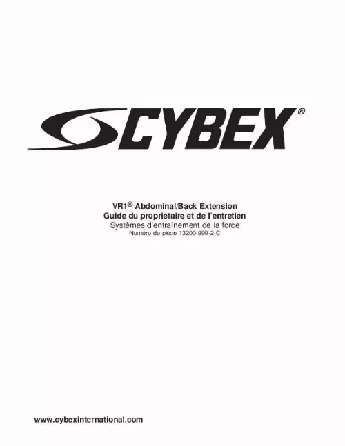 Mode d'emploi CYBEX INTERNATIONAL 13200 AB-BACK